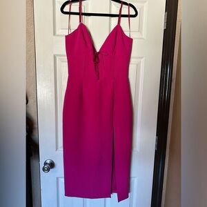 ⭐ Nicholas Crepe Corset Bra Dress – Fuchsia, Size 6, NWT
